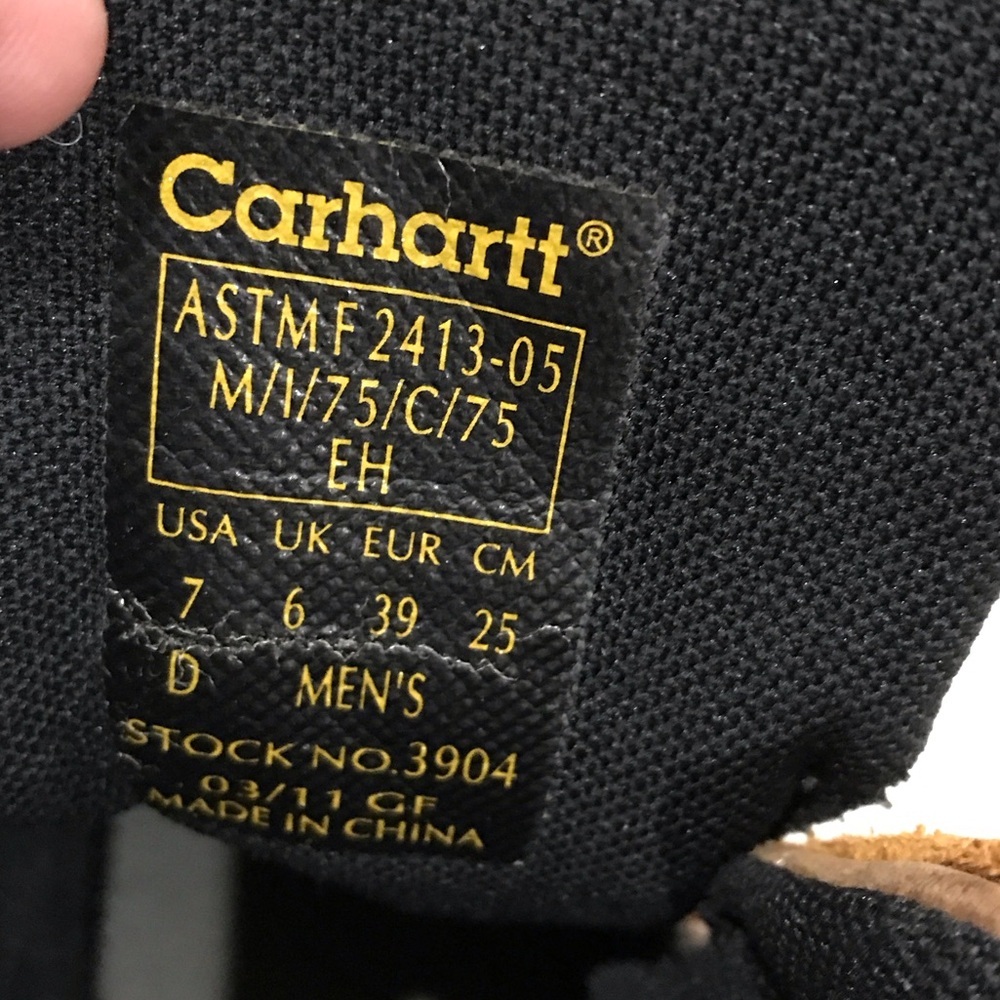 Carhartt Men's Brown and Tan waterproof steel toed Leather Boots - Picture 9 of 12